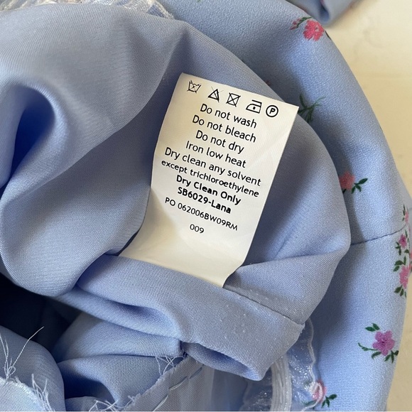 House Of CB ‘Lana’ Jumpsuit Romper Blue Floral Small (Shortened) Size S - Picture 10 of 11